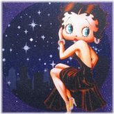 Starry Night Betty Boop Canvas Print