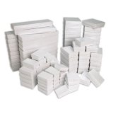 White Swirl Jewelry Boxes with Cotton Fill