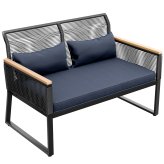 Rattan Loveseat Conversation Set