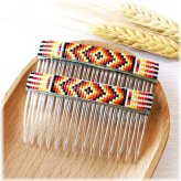 Navajo Beaded Hair Comb Set