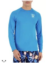 Calypso Blue Long Sleeve Rash Guard