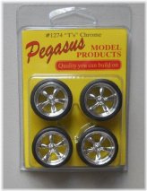 Chrome Pegasus Wheels 1:24/1:25 Model Kit