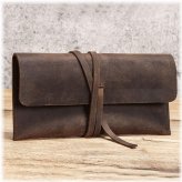 Rustic Leather Pen Roll