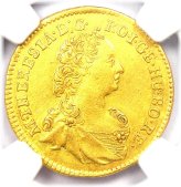 Transylvanian Gold Ducat 1760 - NGC Uncirculated Detail