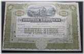 The Columbus Southern Railway Company Unissued Common Stock Certificate