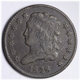13 Stars Classic Head Half Cent - 1828