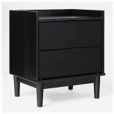 Midnight Oak 2 Drawer Nightstand