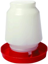 Red Plastic Poultry Fountain Waterer