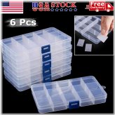 Clear Craft & Jewelry Storage Set - 6 Pack