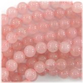 Rose Quartz Blossom Beads - 15" Strand in Various Sizes