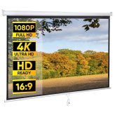 VividView 80" Manual Pull Down Projection Screen