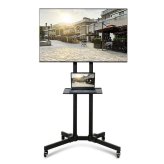 Home Mobile TV Stand with Adjustable Height and Wheels