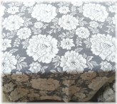 Elegant Floral Lace Beige Fabric