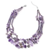 Amethyst Glass Chips Necklace