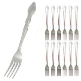 Stainless Steel Dinner Forks - Set of 12 Heavy Duty Cutlery Pieces