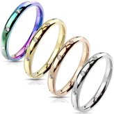 Rainbow Rose Gold CZ Eternity Band