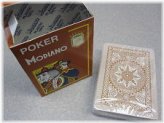 Italian Orange Plastic Poker Cards with Large Index