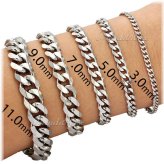 Steel Curb Cuban Bracelet Collection