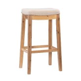 Acacia Saddle Stool by Linon
