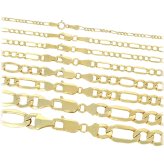 Figaro Gold Bracelet Collection