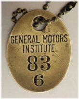 GM Institute Brass Tag