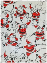 Vintage Santa Skating Wrapping Paper