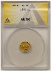 Liberty Head Gold Dollar - 1850 AU 50