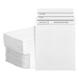 White Adhesive Book Pockets - Set of 100