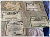 Franklin Mint Vintage Stock Certificate Assortment