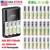 EcoCharge Rechargeable Battery Set