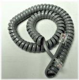 Silver Spiral Phone Cord - 10 Feet