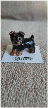 Smoky Miniature Yorkshire Terrier Figurine by Little Critterz