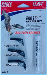 Rod Tip Repair Kit with Multiple Sizes and Pole Guides