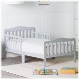 SafeDreams Wood Bed Frame for Kids - Toddler Size with Safety Rails