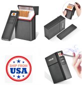 Flameless Tobacco Companion: Rechargeable Case and Lighter Set