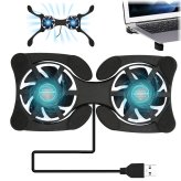 ChillMate - Foldable USB Cooling Pad with Quiet Slim Fans for Comfortable Laptop Performance