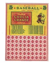 Grand Slam Memories Punch Board Card