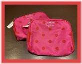 Polka Dot Travel Makeup Bag Set