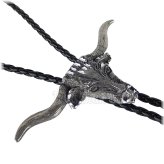 Silver Longhorn Bolo Tie