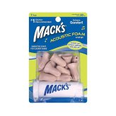 Silent Comfort Ear Plugs by Mack's - 7 Pair Blister Pack with Travel Case