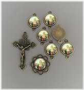 Bronze Immaculate Heart Rosary Set