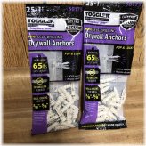 SnapSkru Mini Drywall Anchors (25-Pack) by TOGGLER