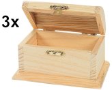 Blank Canvas Wooden Chest Trio - Unfinished DIY Craft Boxes