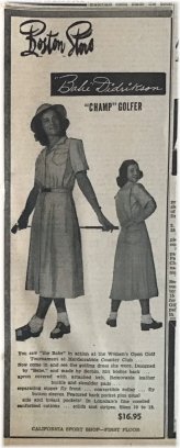 Champion Golfer's Vintage Newspaper Ad