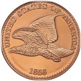 Copper Round with Flying Eagle Design