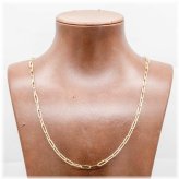 Golden Paperclip Chain Necklace