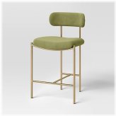 Orion Luxe Olive Green Velvet Stool