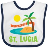 Tropical Island Love Baby Bib