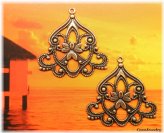 Golden Filigree Hang Rings