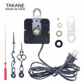 American-Made Takane Electric Clock Movement Kit with Hands